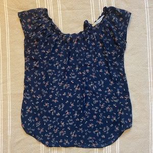 🔥Lauren Conrad Floral Pleated Blouse